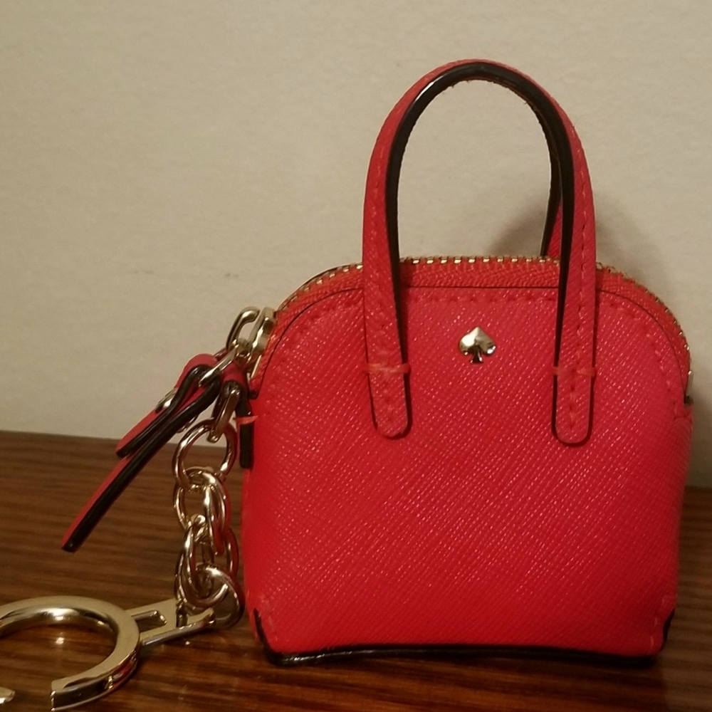 New Kate Spade Red Mini Purse Key Chain  /Fob